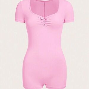 Fashion Nova Pink Short Sleeve Bodysuit